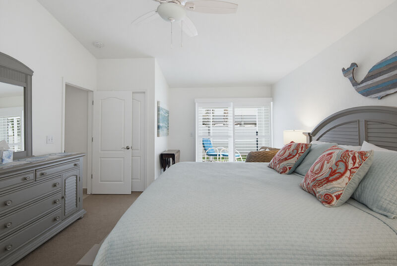 Restful master bedroom — the Lighthouse, New Smyrna Beach